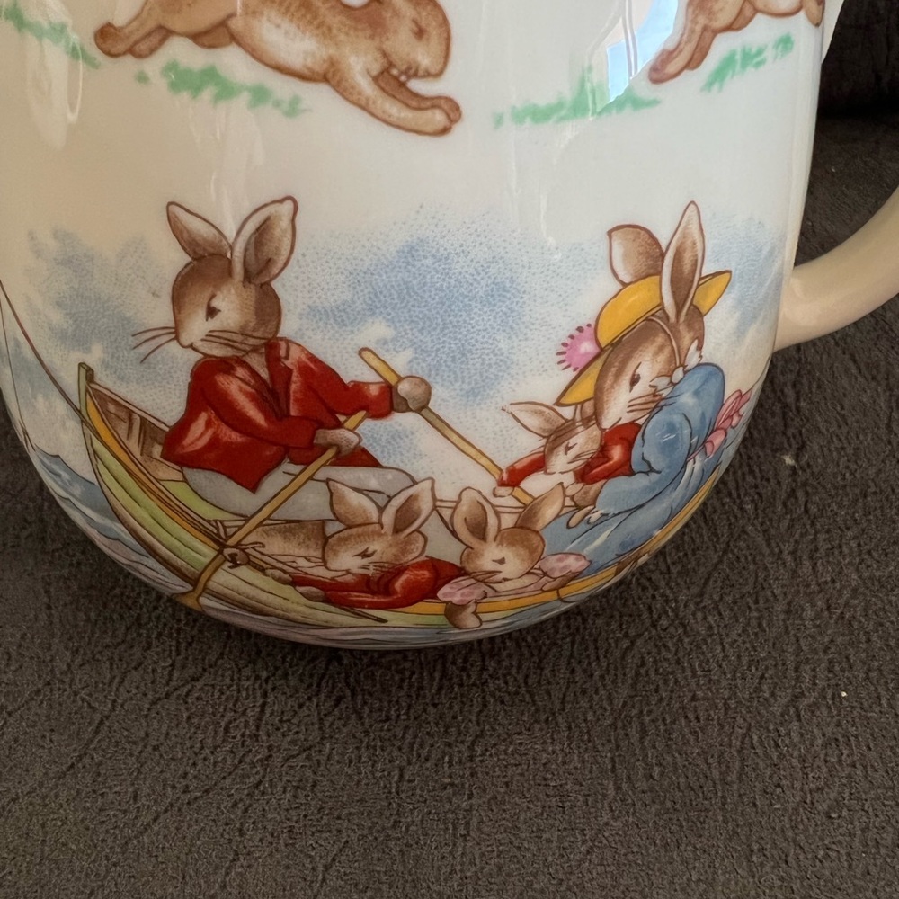 Vtg. Royal Doulton Bunnikins Cup Mug Fishing Boat Crab Design by Barbara Vernon - Picture 2 of 7